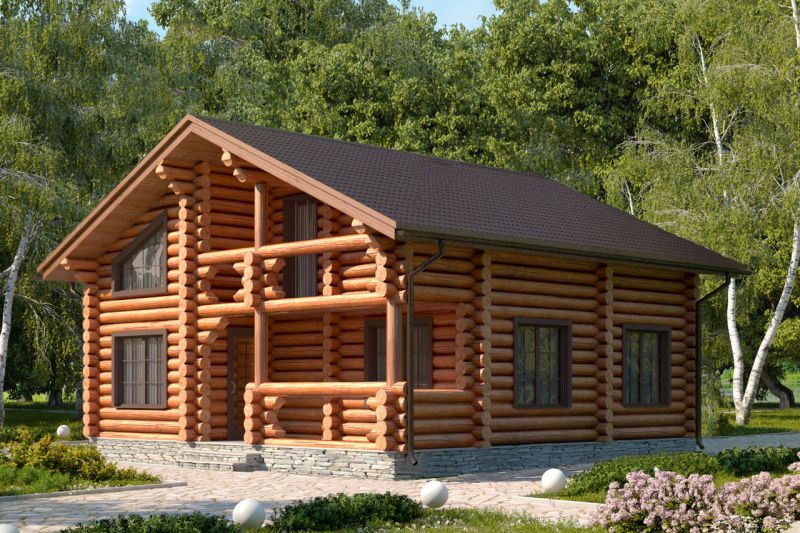 Строительство деревянного дома из оцилиндрованного и рубленого бревна